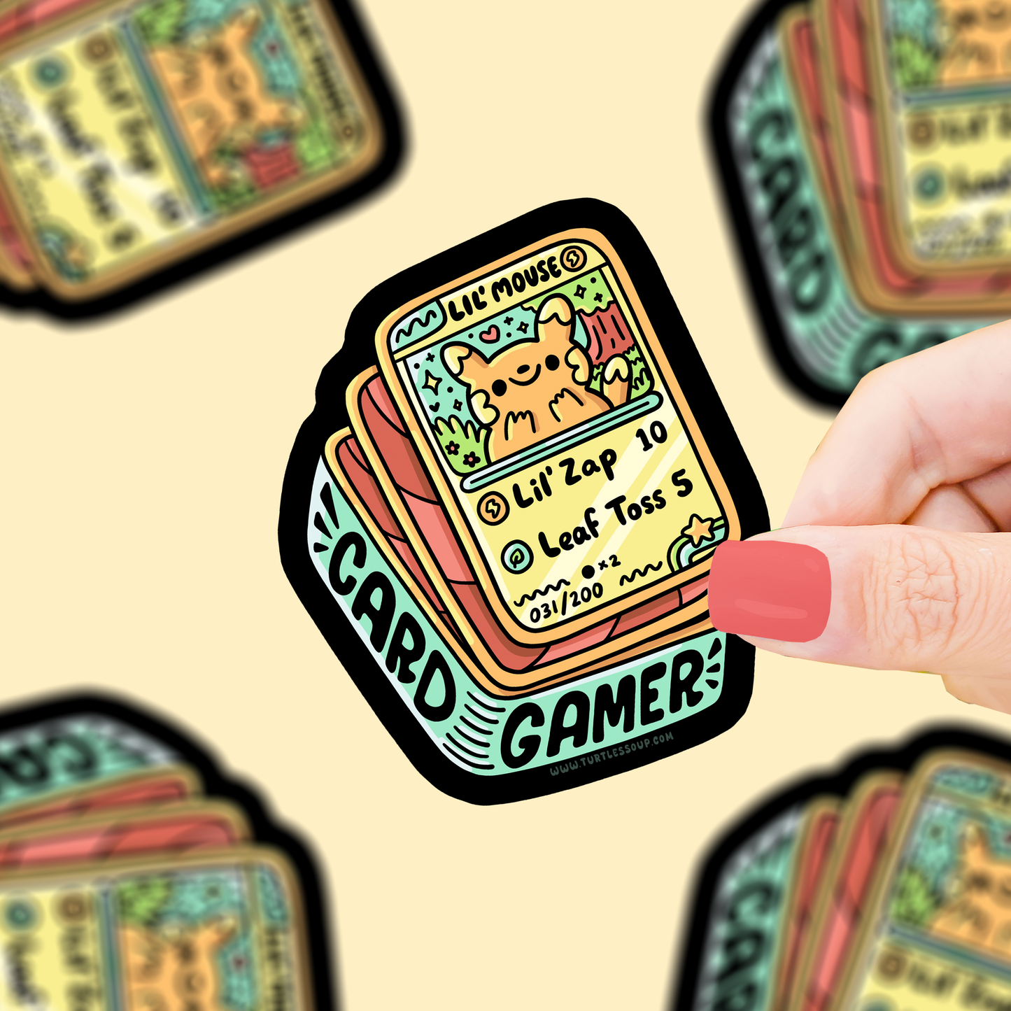 cute card lil mouse gamer sticker
