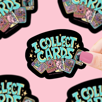 Sticker with 'I Collect Cards'