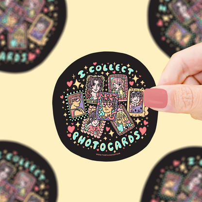 I collect photocards vinyl sticker
