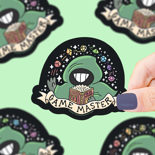 Game Master Mage Casting DIce Vinyl Sticker