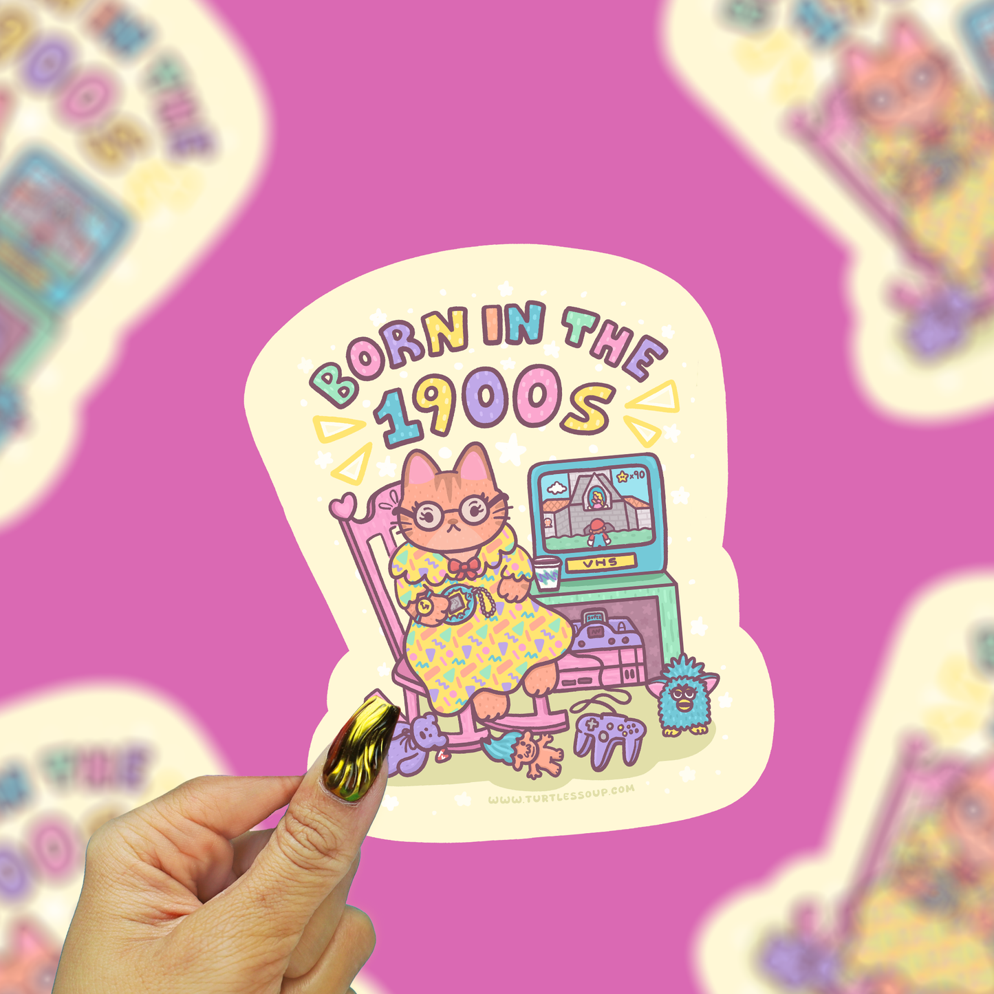 Born in the 1900s Millennial Vinyl Sticker