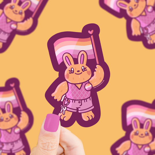 Lesbian Bunny Vinyl Sticker