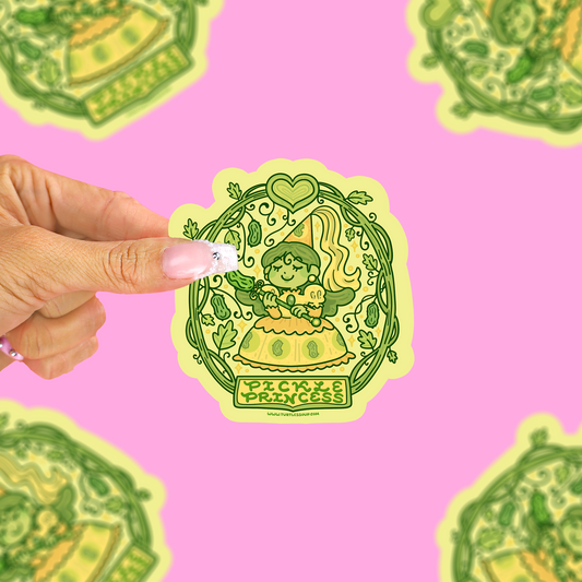 Pickle Princess Waterproof Vinyl Sticker
