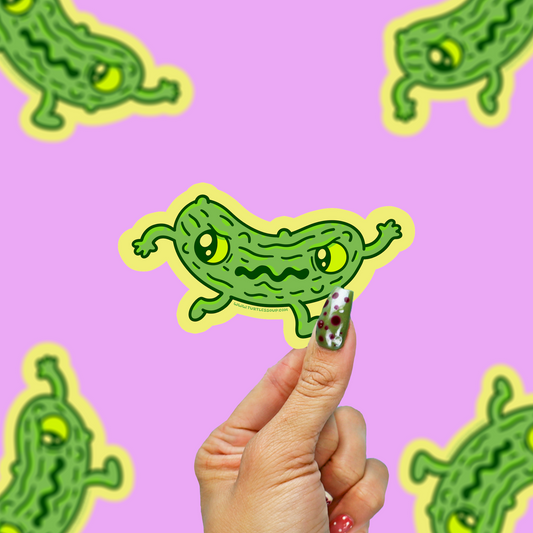 Weird Pickle Guy Waterproof Vinyl Sticker