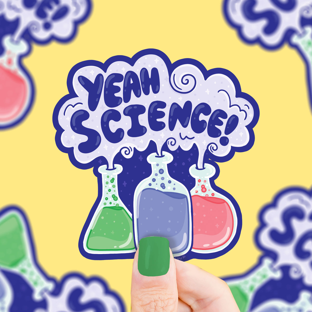 Yeah Science Beakers Vinyl Sticker – Turtle's Soup