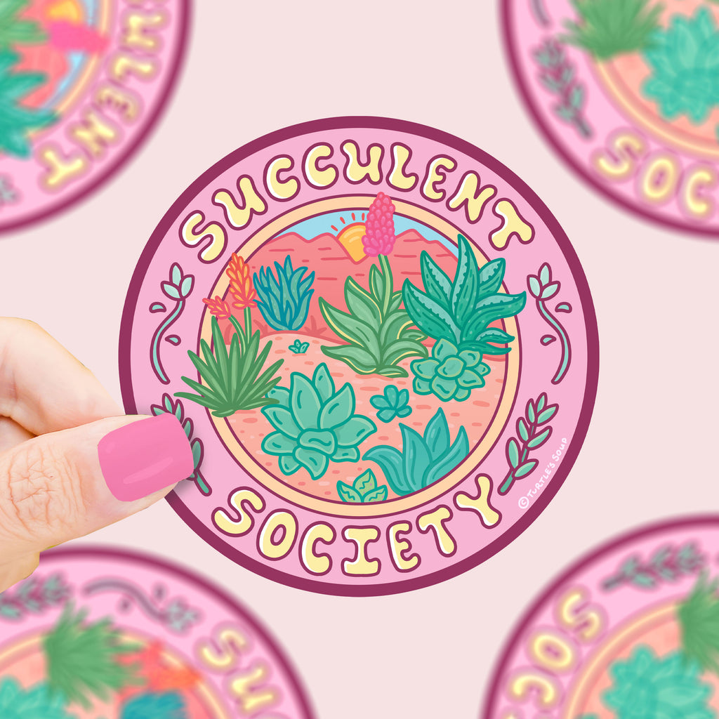 Succulent-Society-Art--by-Vinyl-Sticker-by-Turtles-Soup