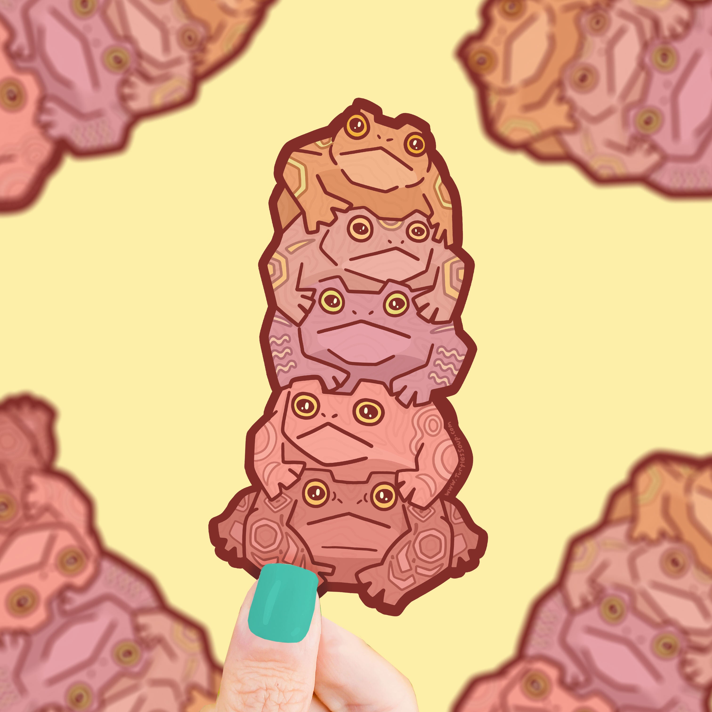 Toadem Pole Toad Stack Vinyl Sticker – Turtle's Soup