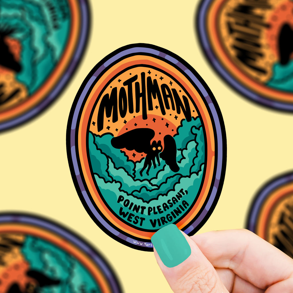 Mothman-Cryptid-Vinyl-Sticker-by-Turtles-Soup