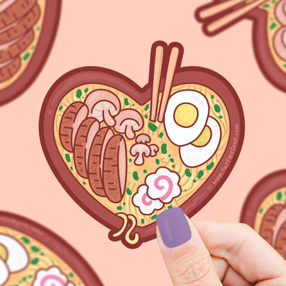 Ramen Heart Foodie Vinyl Sticker