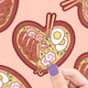 Ramen Heart Foodie Vinyl Sticker