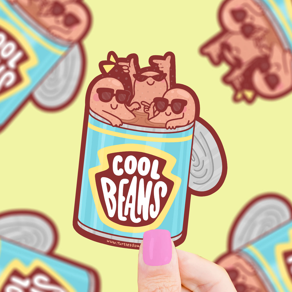 cCool Beans Funny Food Vinyl Sticker