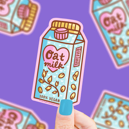 Oat Milk Carton Vinyl Sticker