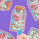 Oat Milk Carton Vinyl Sticker