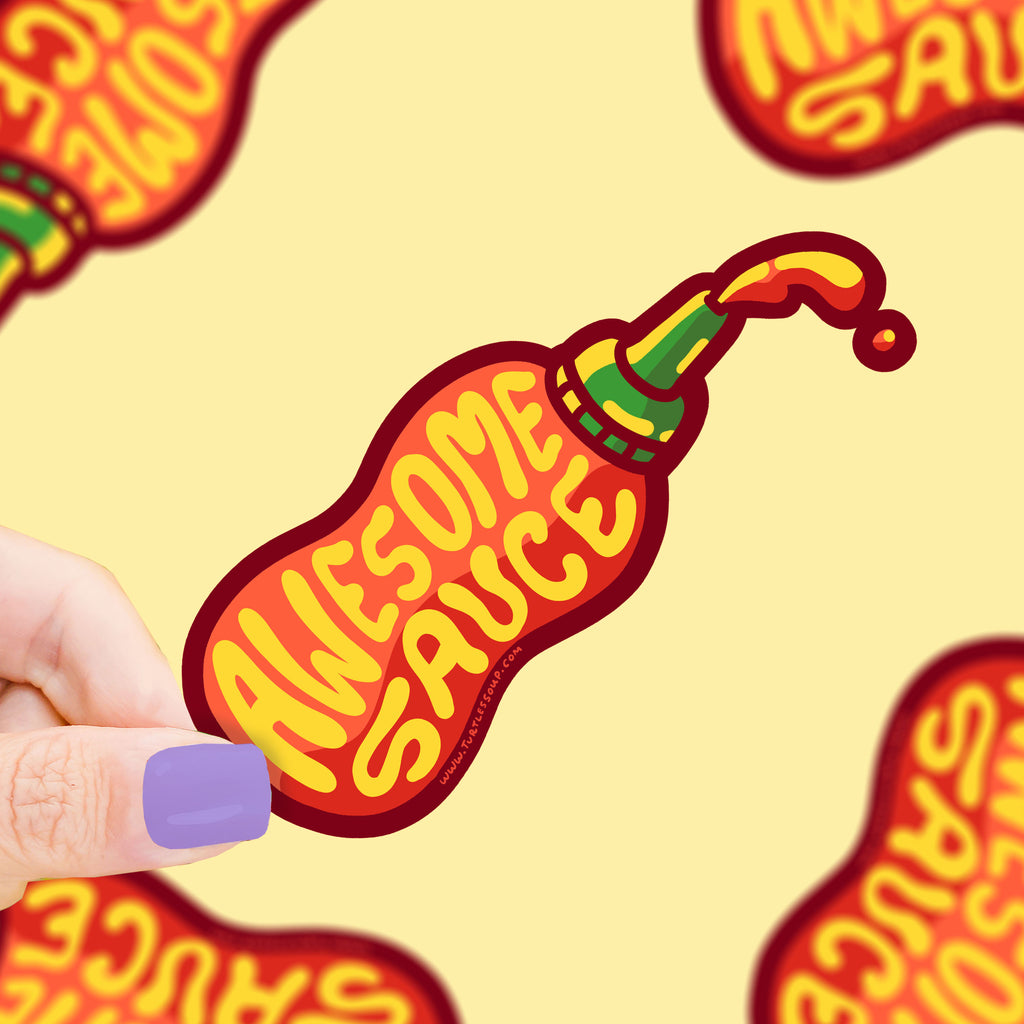 Awesome Sauce Funny Food Vinyl Sticker