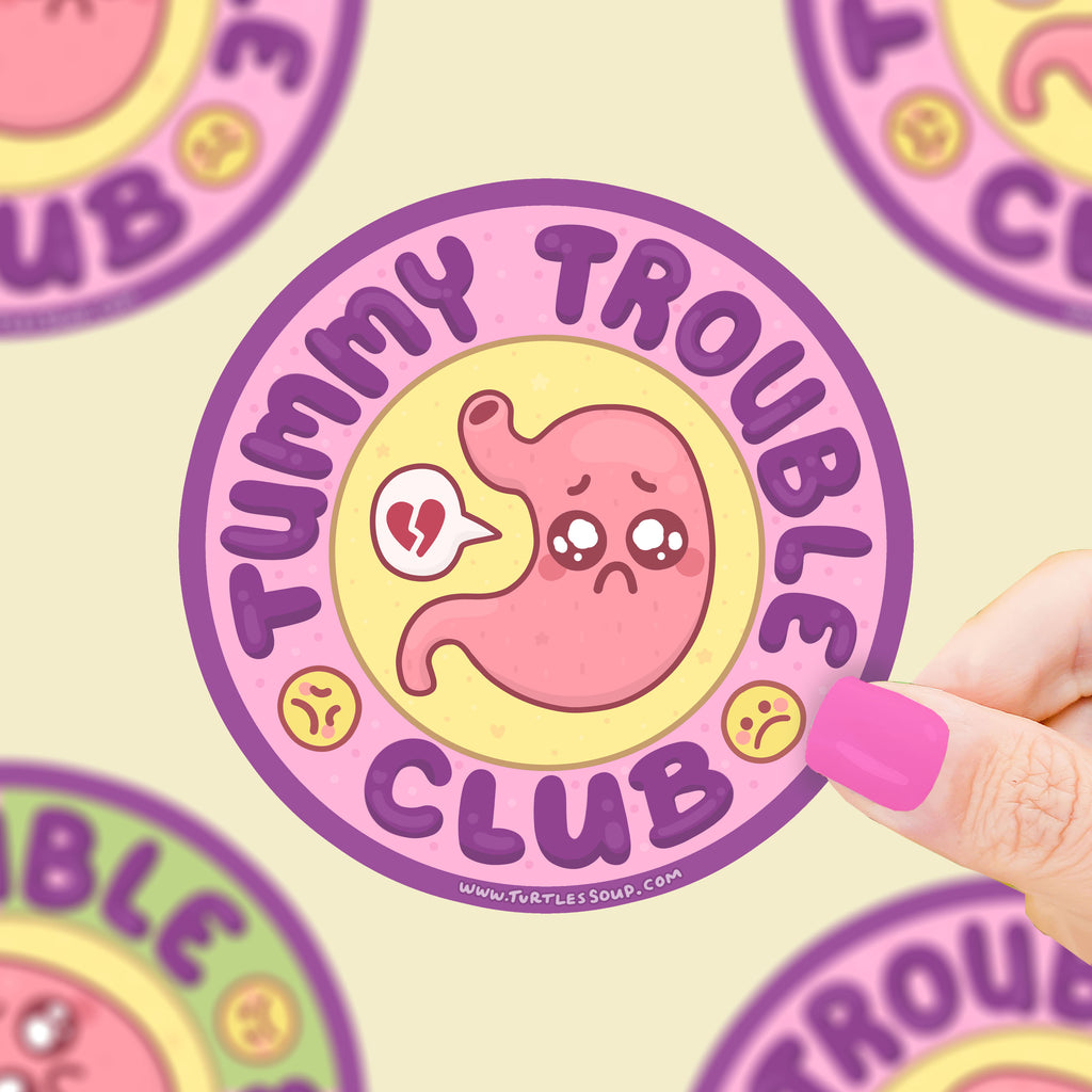 Tummy Trouble Club IBS Disease Awareness Vinyl Sticker