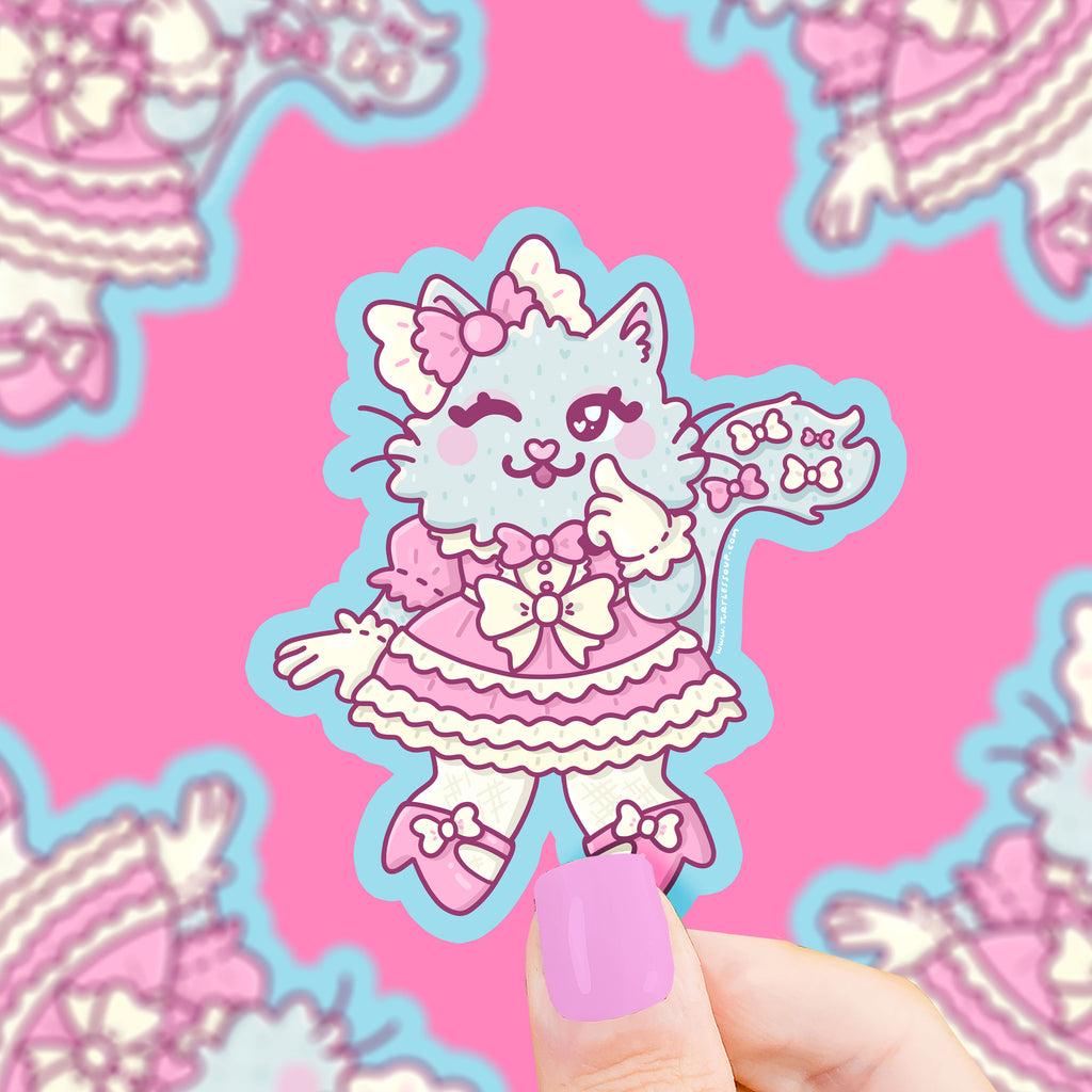 Lolita Kitty Cute Fashion Cat Vinyl Sticker