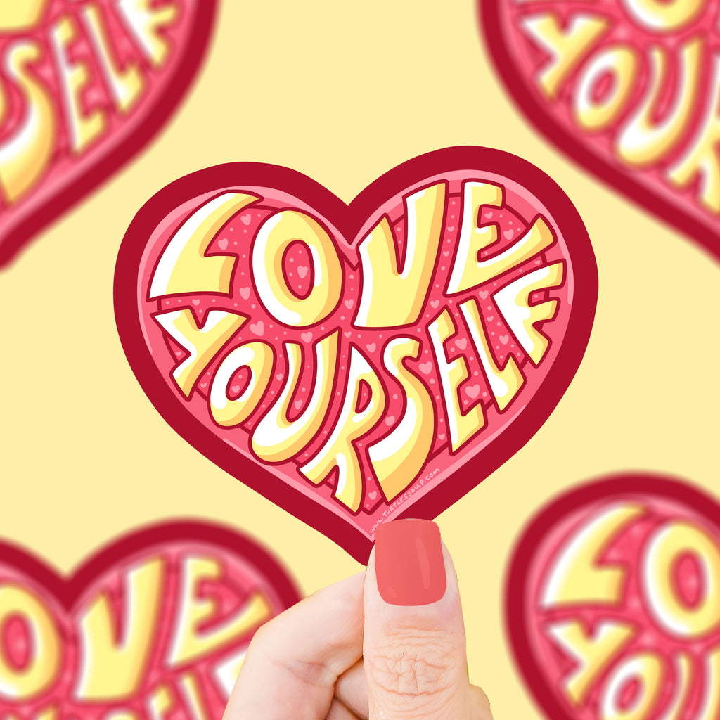 Love Yourself Positive Affirmations Vinyl Sticker