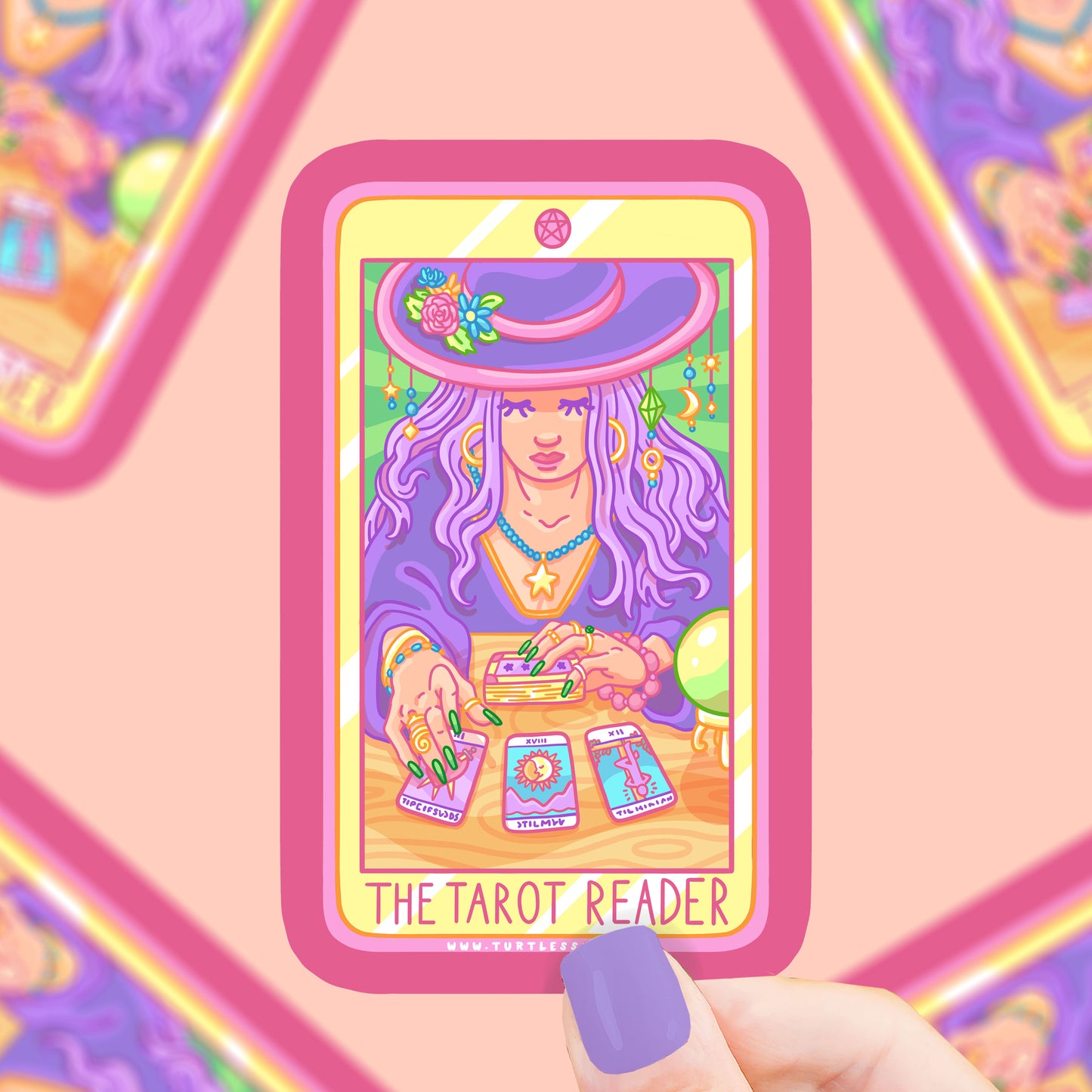 The Tarot Reader Tarot Vinyl Sticker