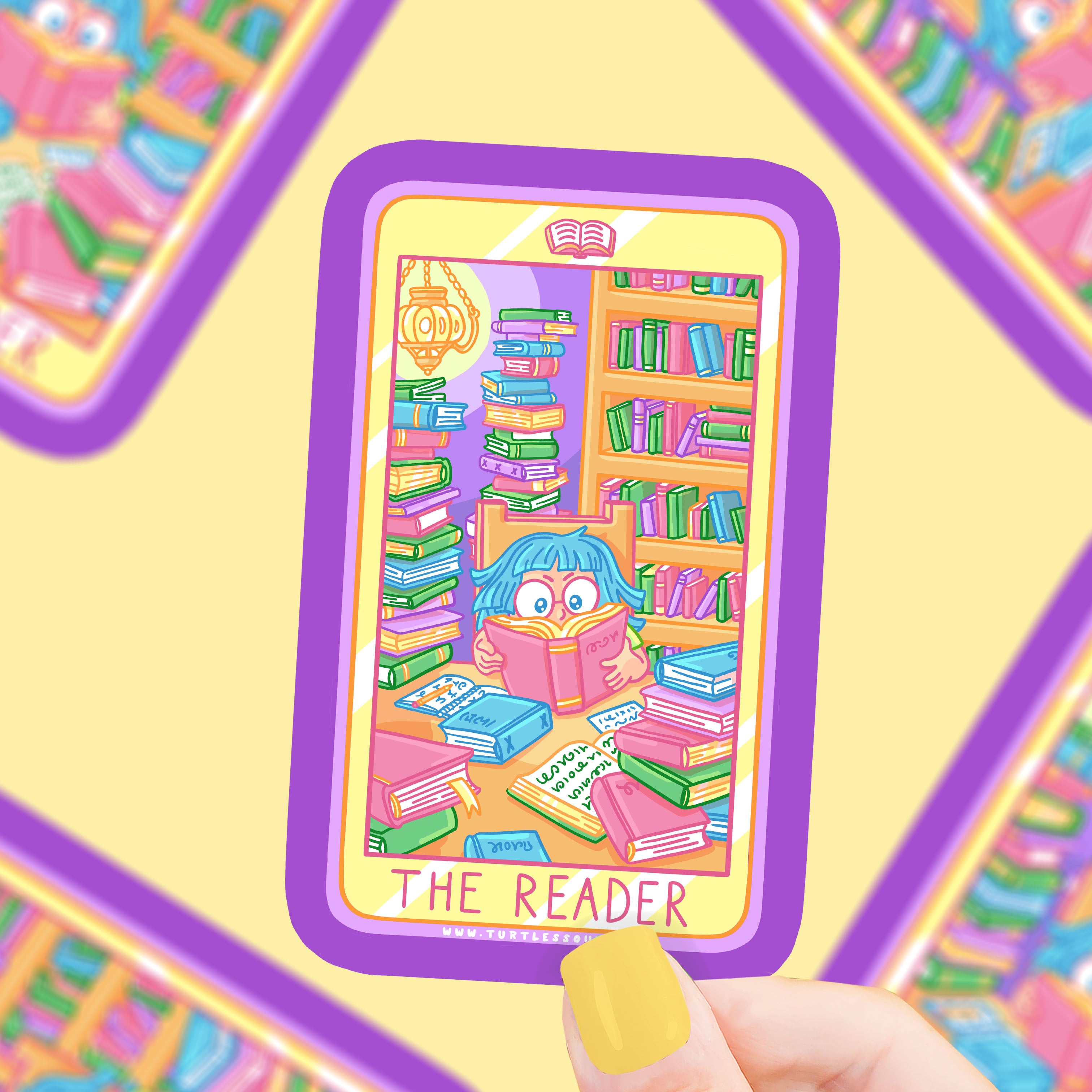 The Reader Sticker The Reader Tarot Vinyl Sticker – Turtle's Soup