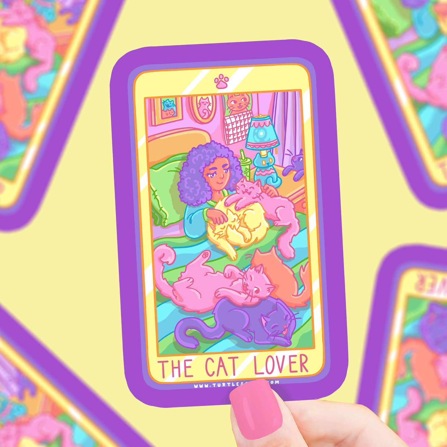 The Cat Lover Tarot Vinyl Sticker