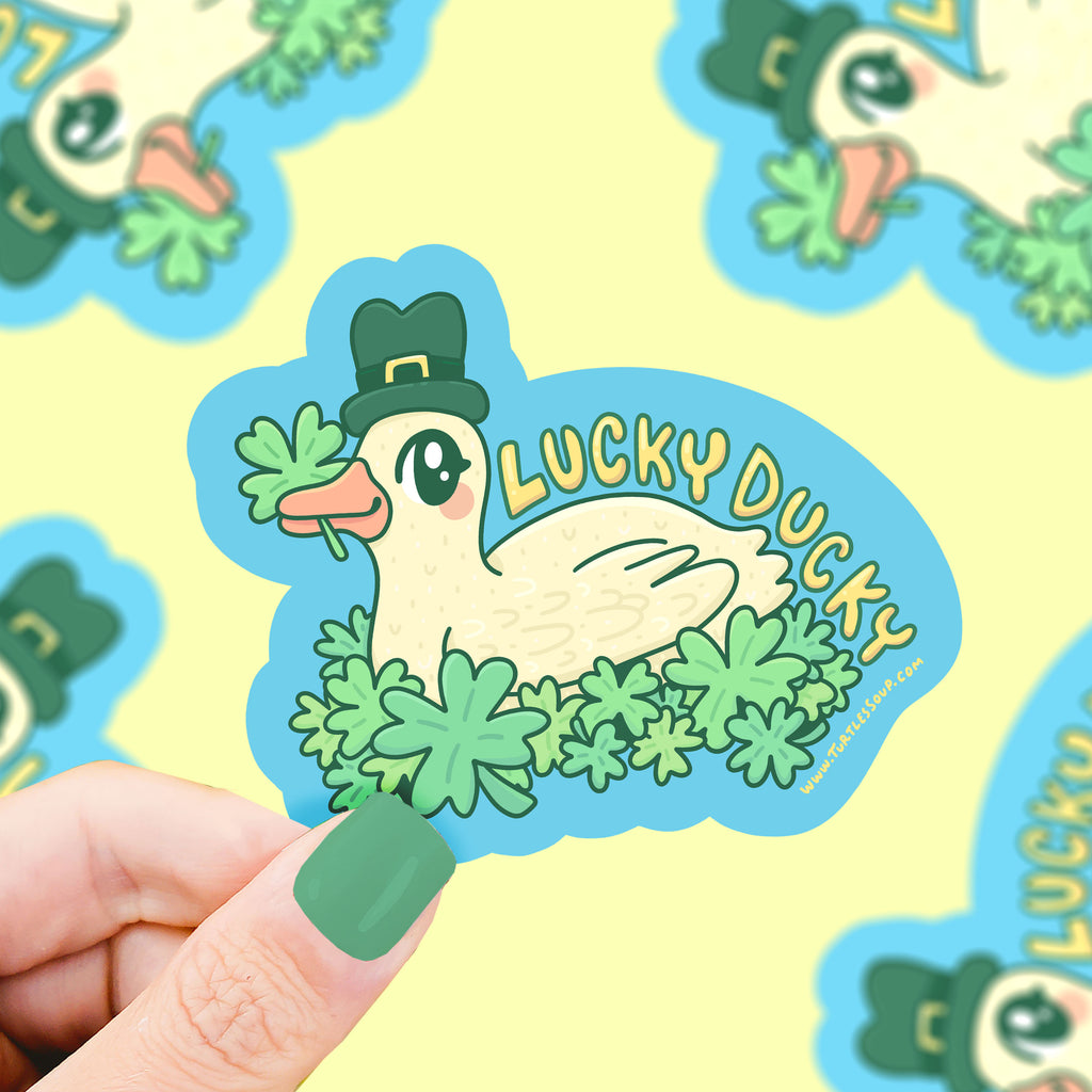 lucky duck vinyl sticker
