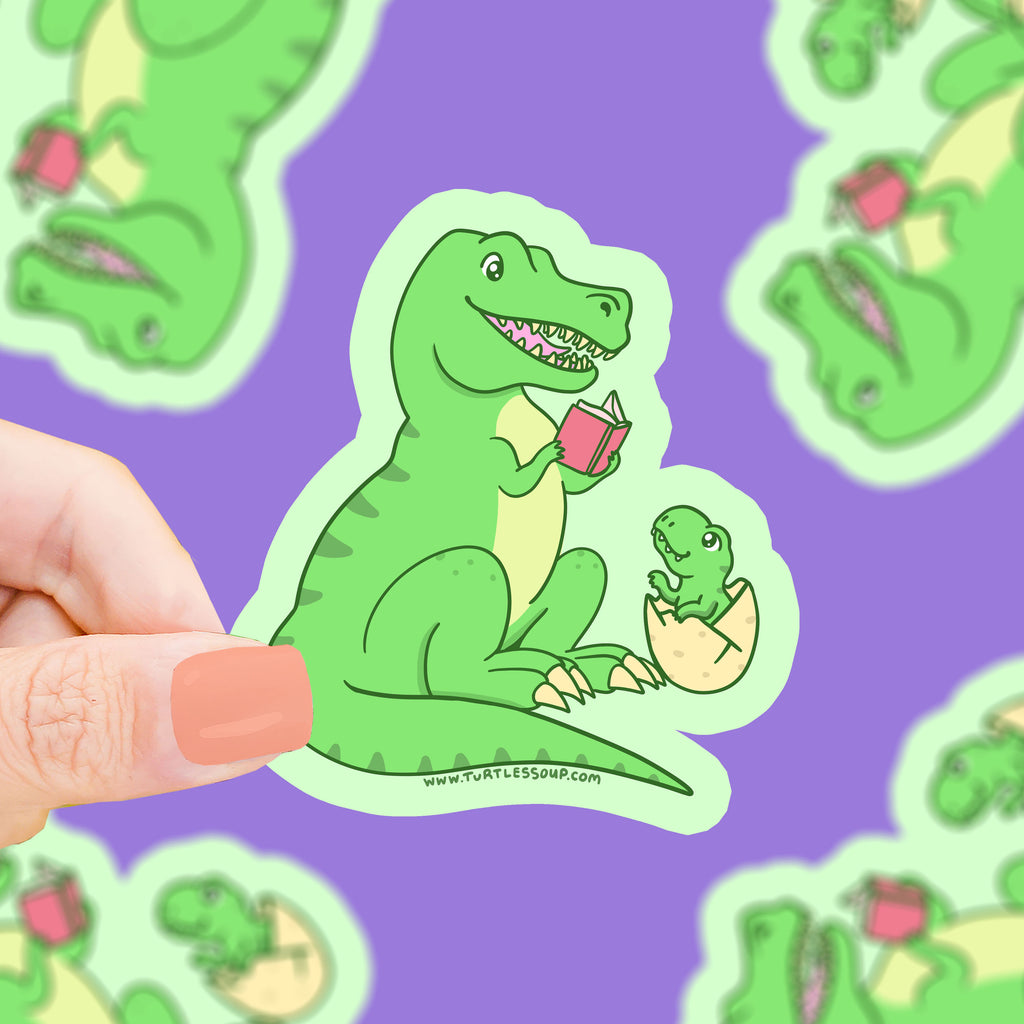 reading t-rex sticker