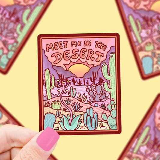 Meet Me in the Desert Vinyl Sticker