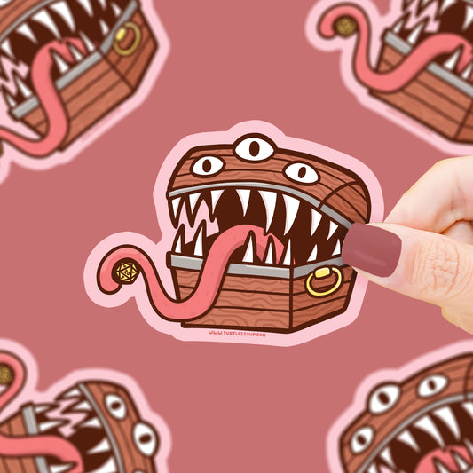 Mimic Treasure Chest Vinyl Sticker
