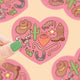 Western Rodeo Heart Valentines Vinyl Sticker