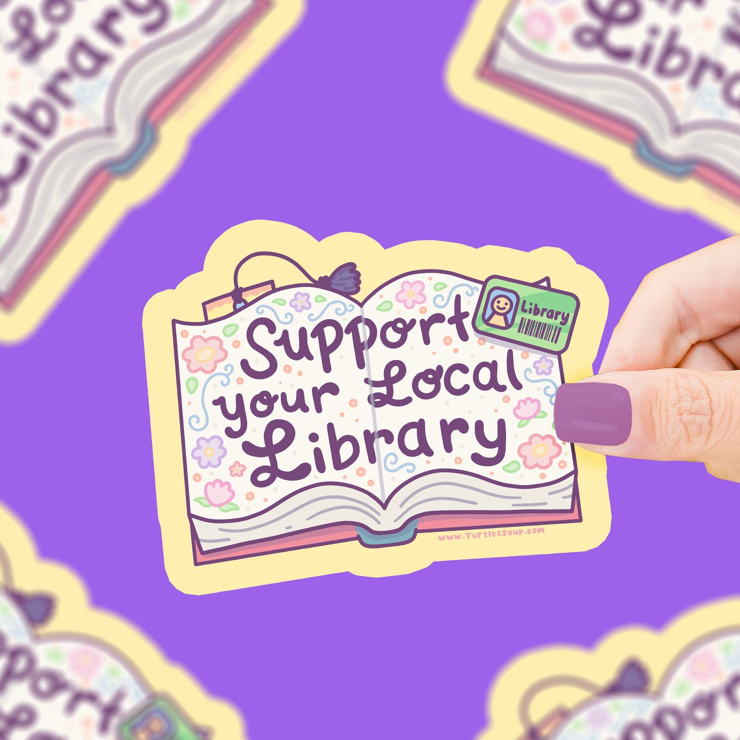 Support Your Local Library Bookish Vinyl Sticker