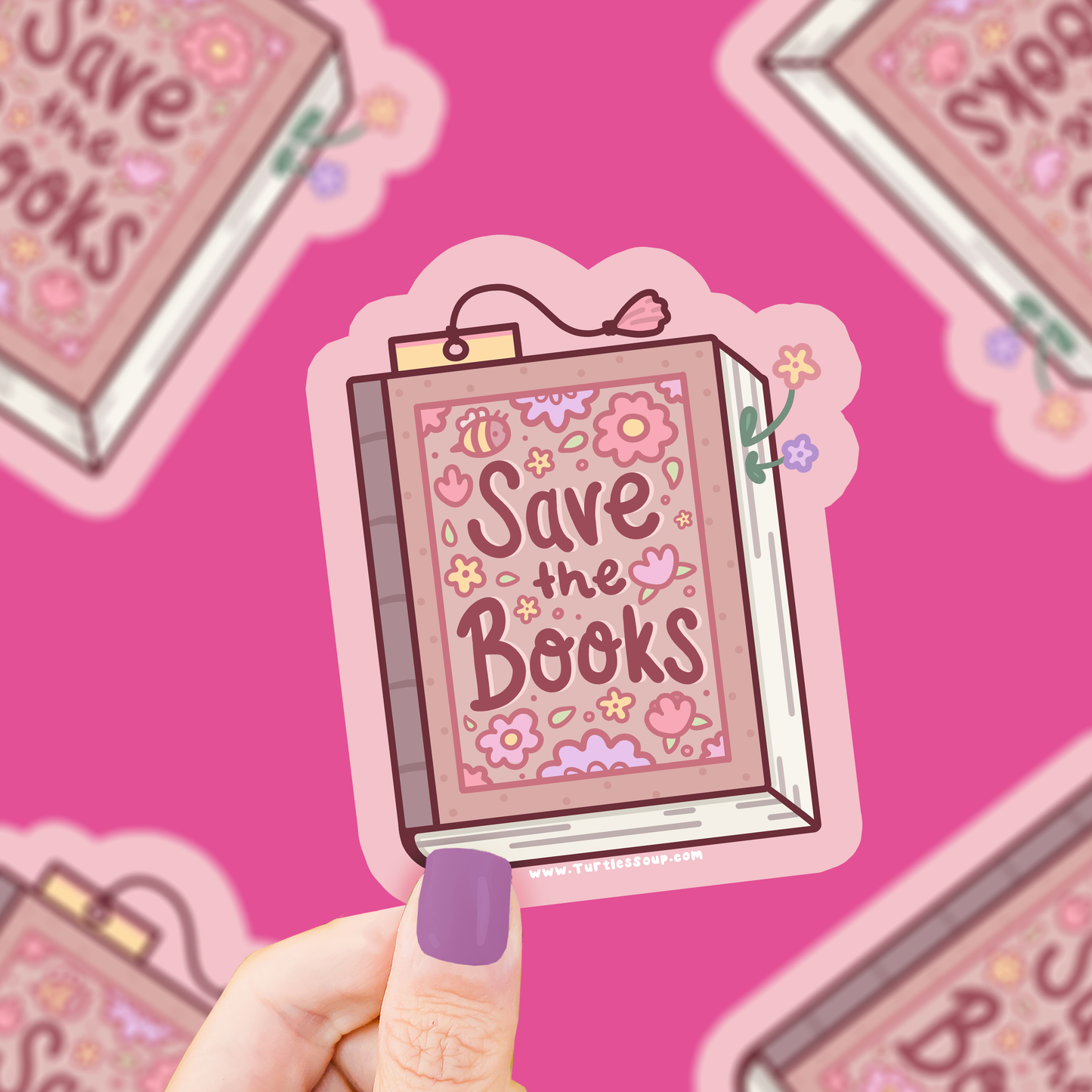 Save the Books Bookish Vinyl Sticker