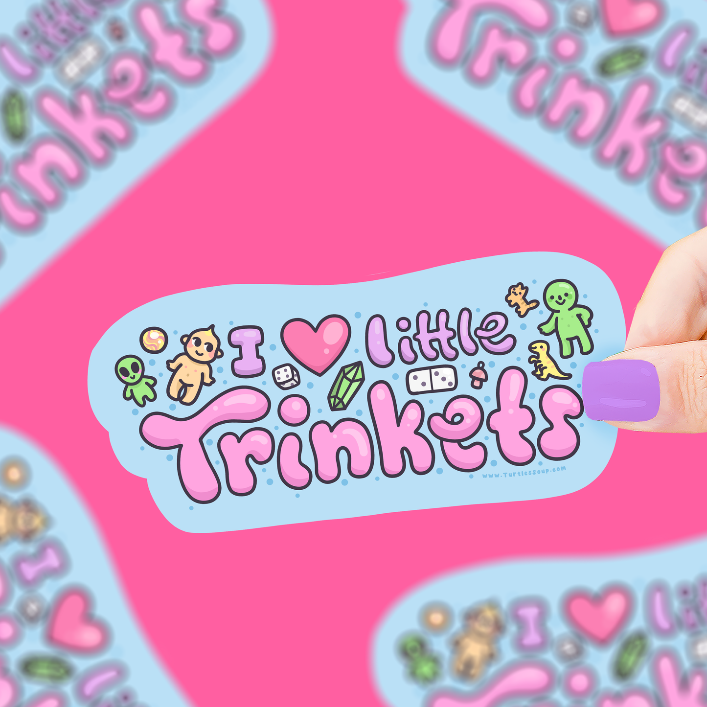 I Heart Little Trinkets Vinyl Sticker