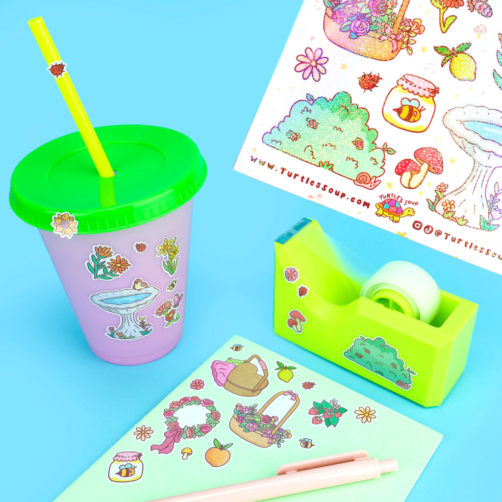 a colorful arrangement of mini stickers