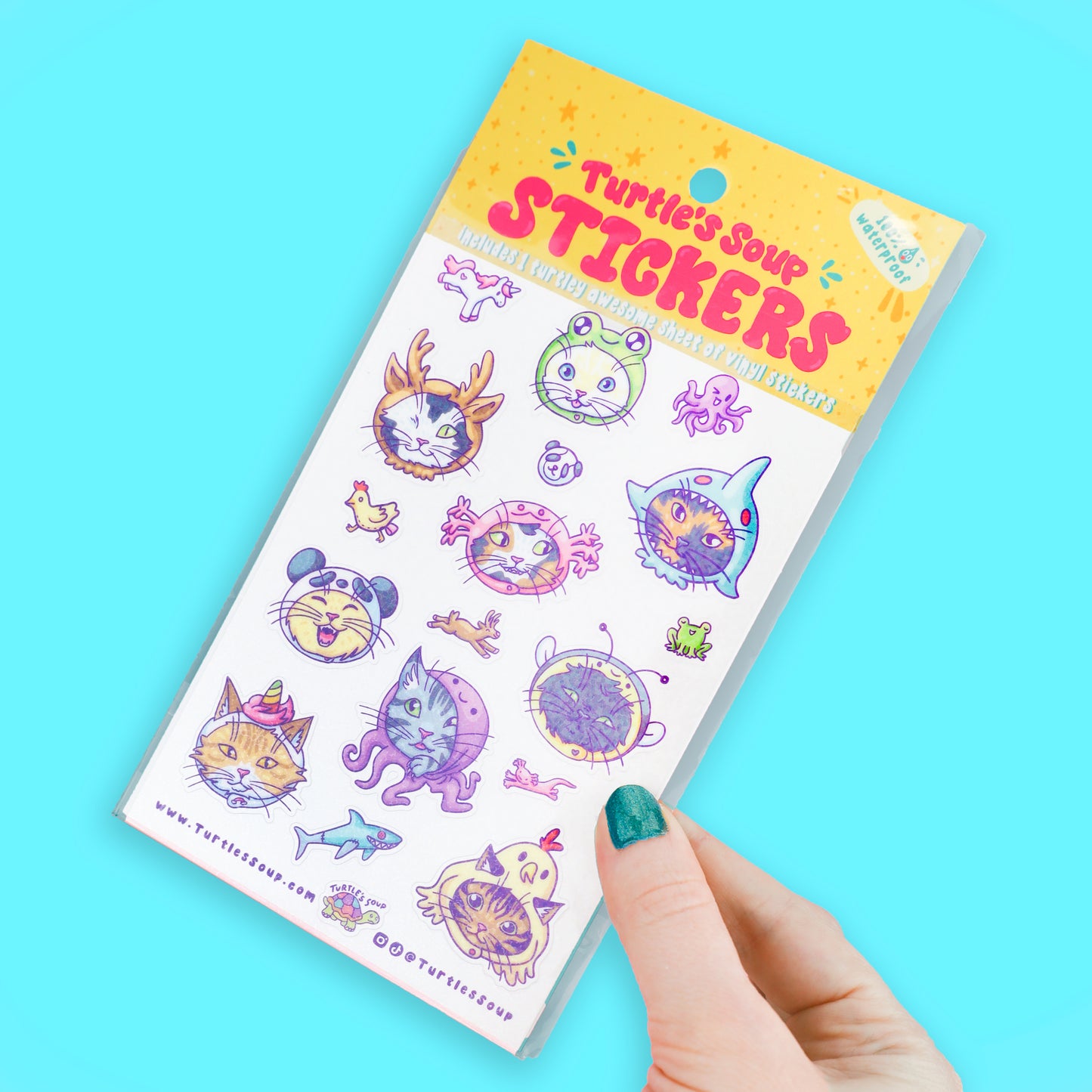 Cosplay Kitties Sticker Sheet, Cosplay Cat Stickers, Cute Cats in Animal Costumes, Cat Stickers, Glitter Kitties, Planner Stickers