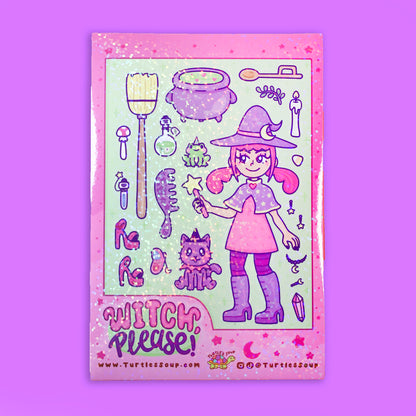 Witch Doll Witchy Sticker Sheet