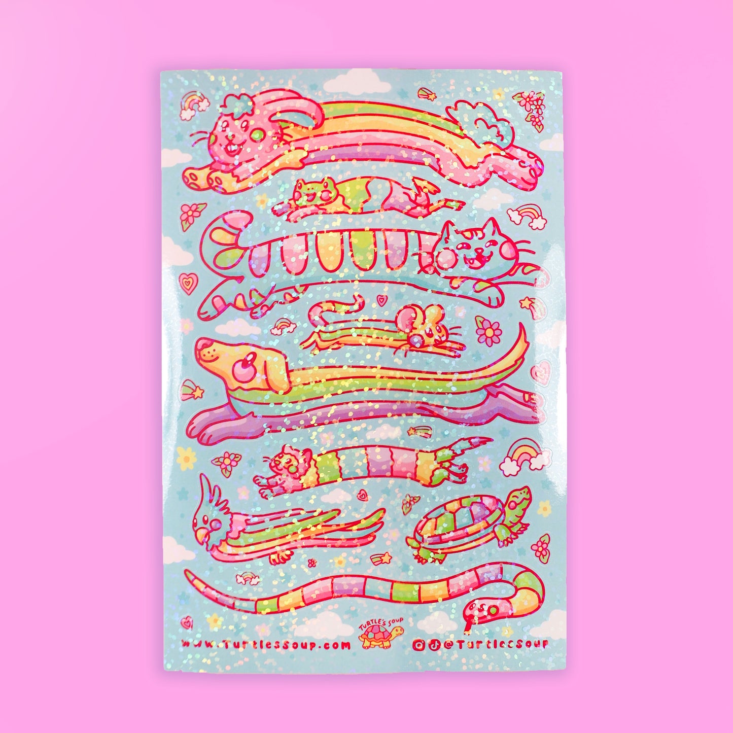 Rainbow Animals Sticker Sheet