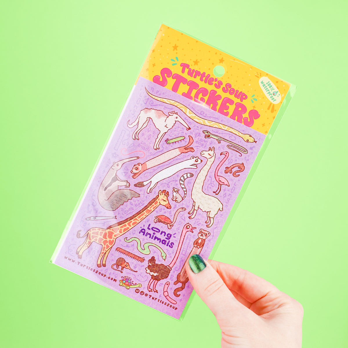 Long Animals Sticker Sheet – Turtle's Soup