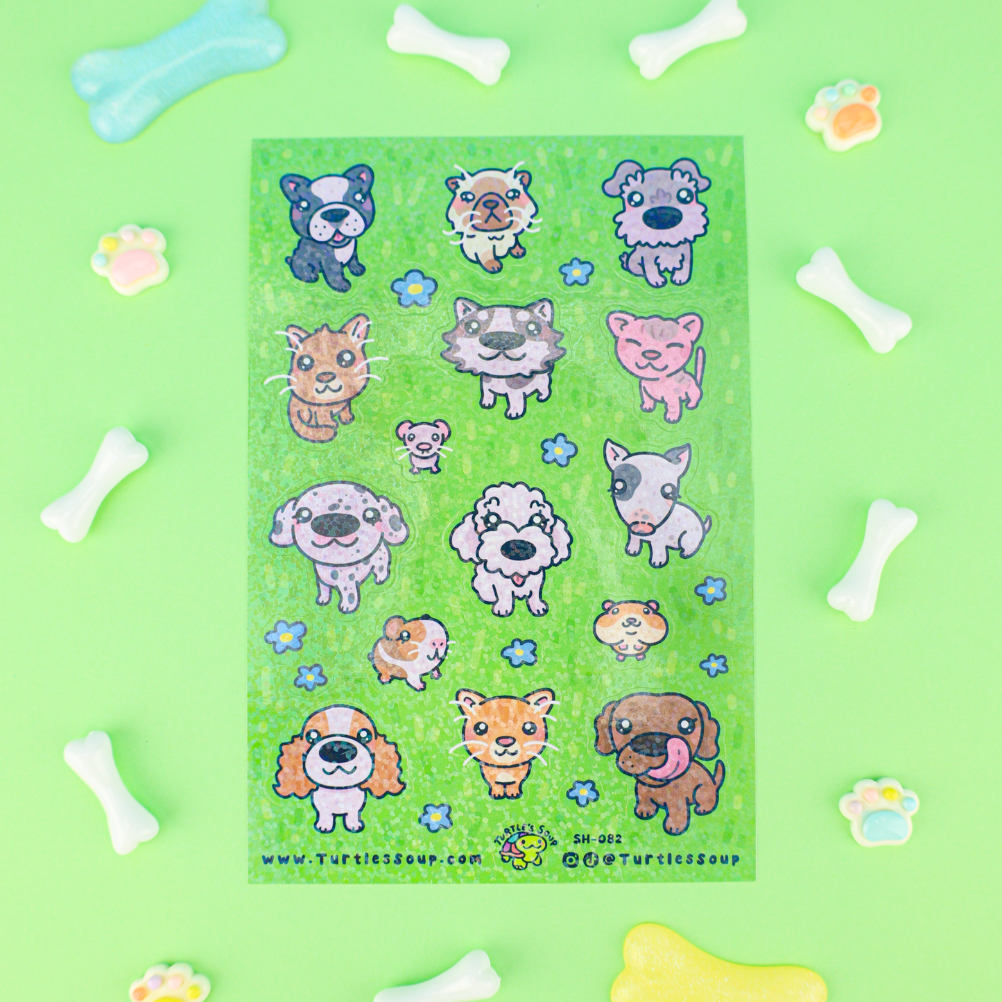 Big Headed Animals Sticker Sheet