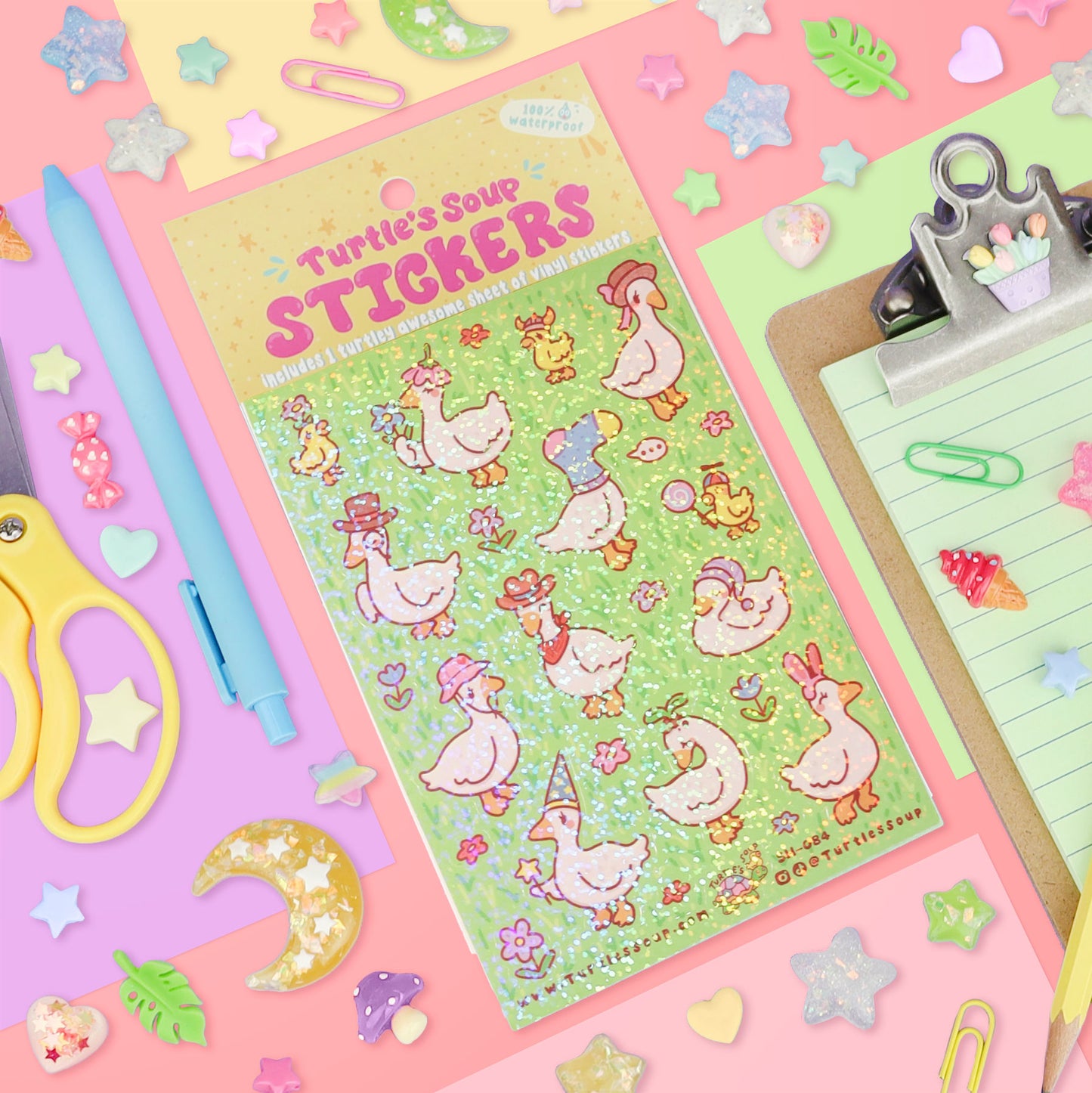 Ducks with Hats Sticker Sheet