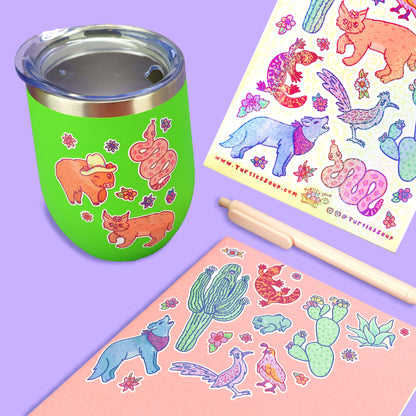 desert animals sticker sheet