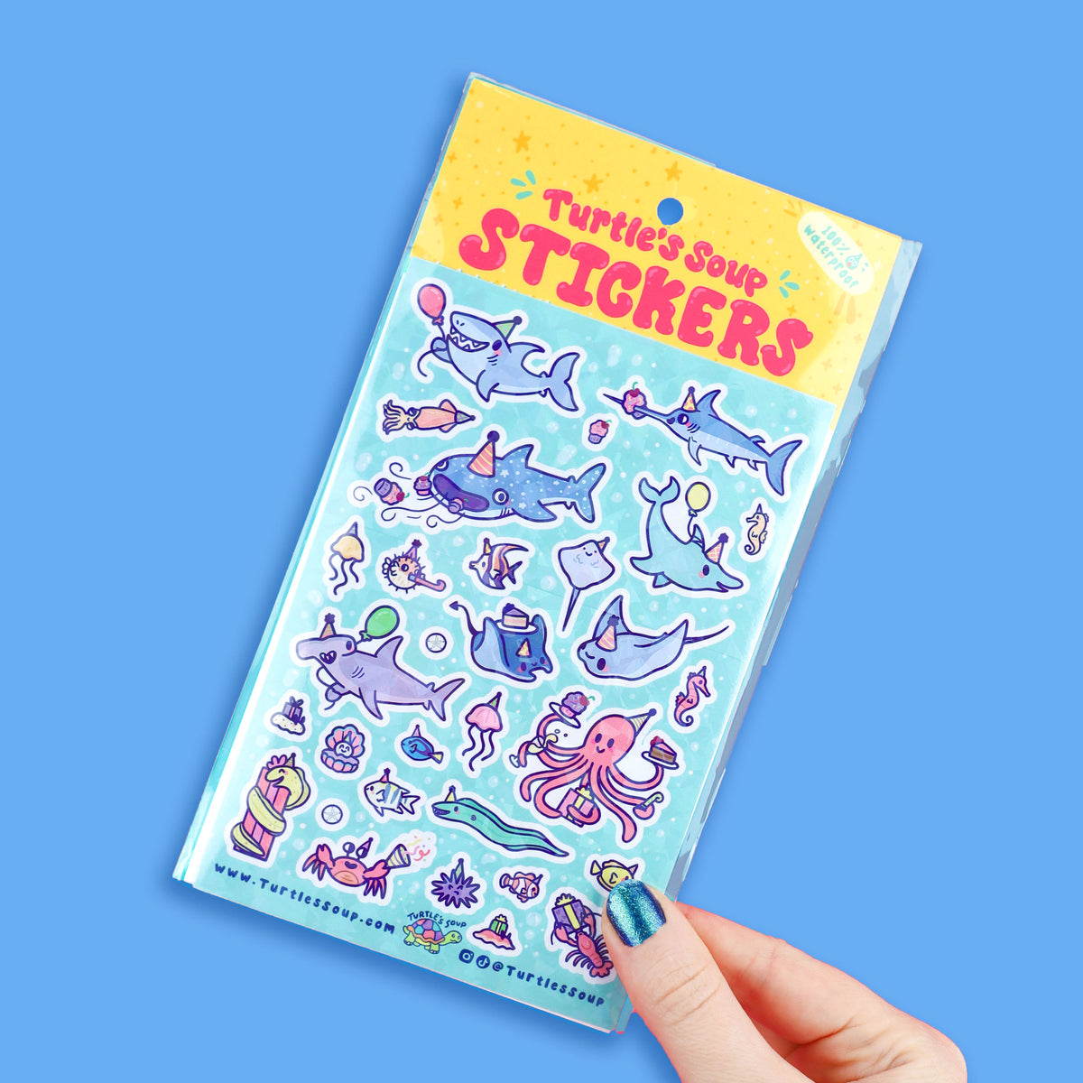 Underwater Party Ocean Animals Vinyl Sticker Sheet – Turtle's Soup