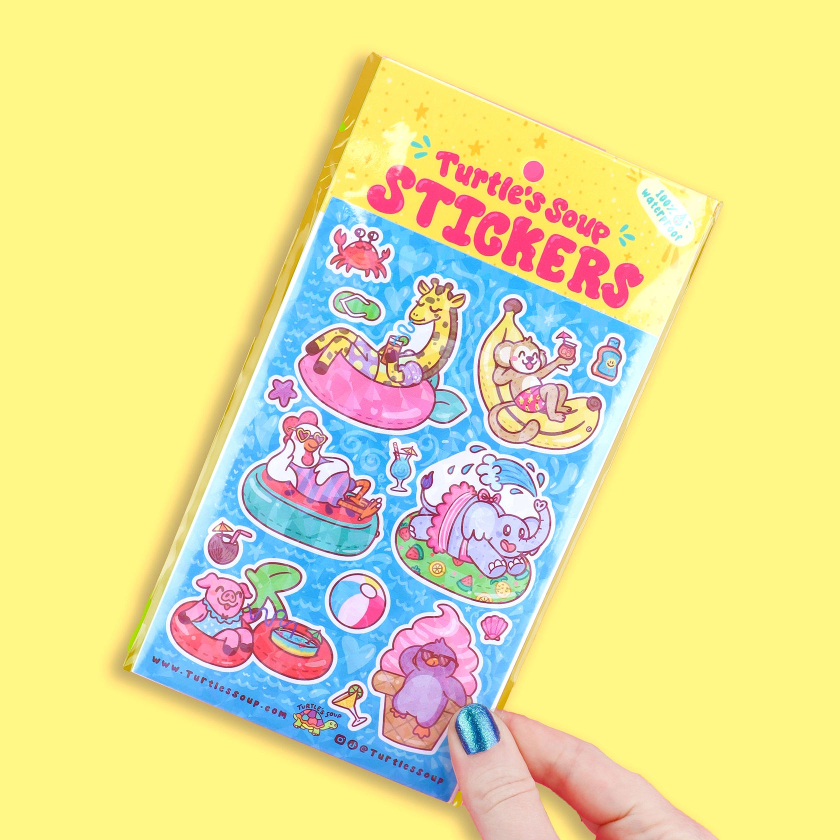 Pool Party Vinyl Sticker Sheet – Turtle's Soup