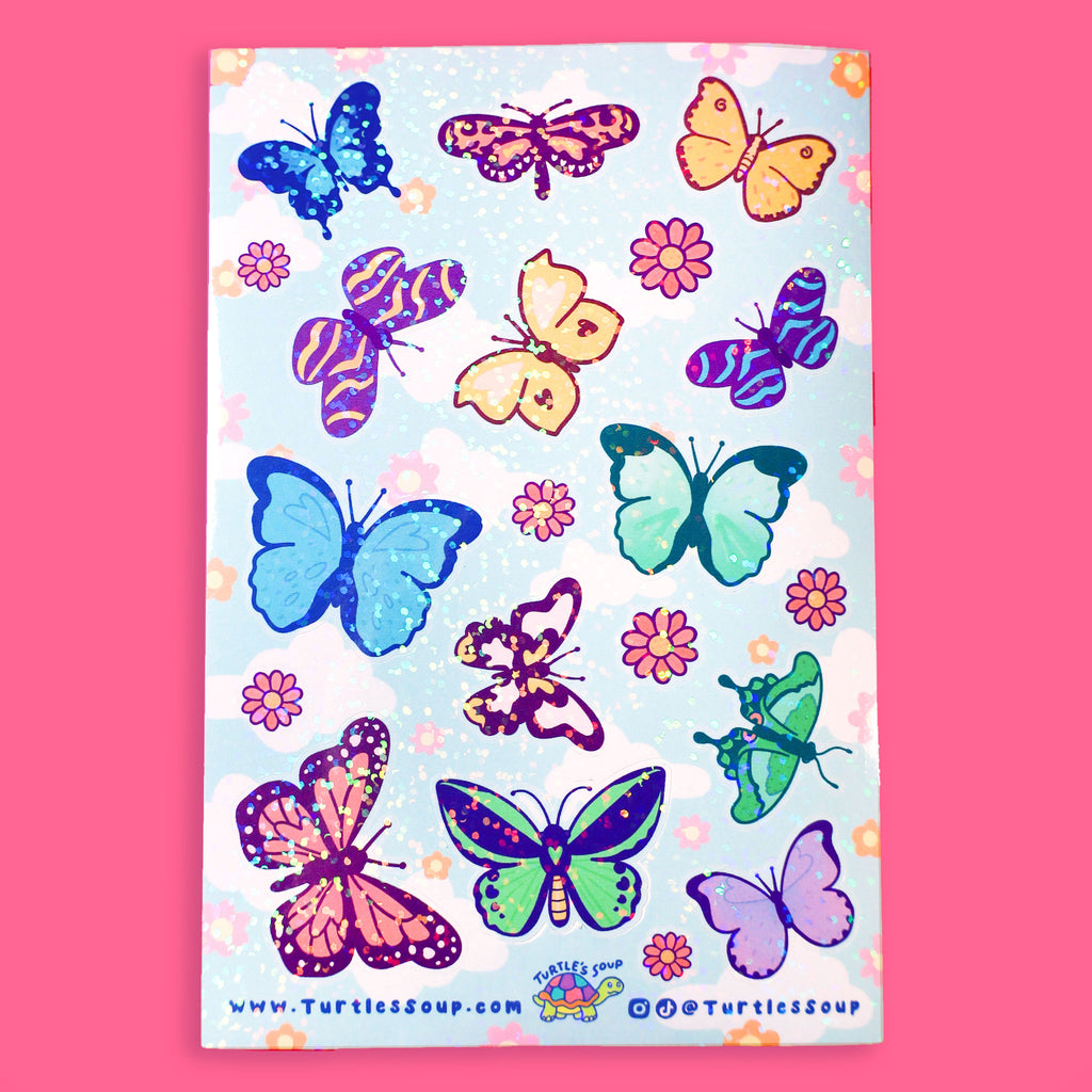 another photo of butterfly and moth sticker sheet
