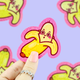 Shocked Banana Glitter Vinyl Sticker