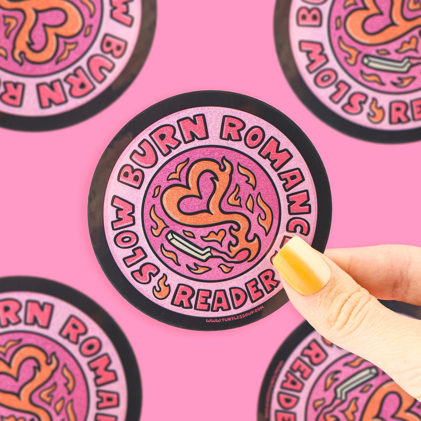 Slow Burn Reader Sparkly Vinyl Sticker