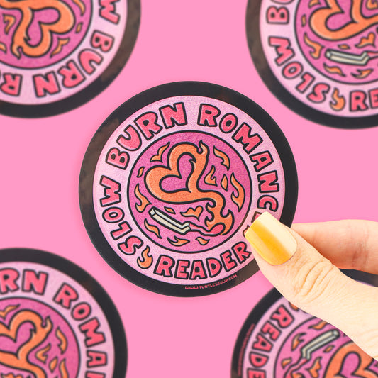 Slow Burn Reader Sparkly Vinyl Sticker