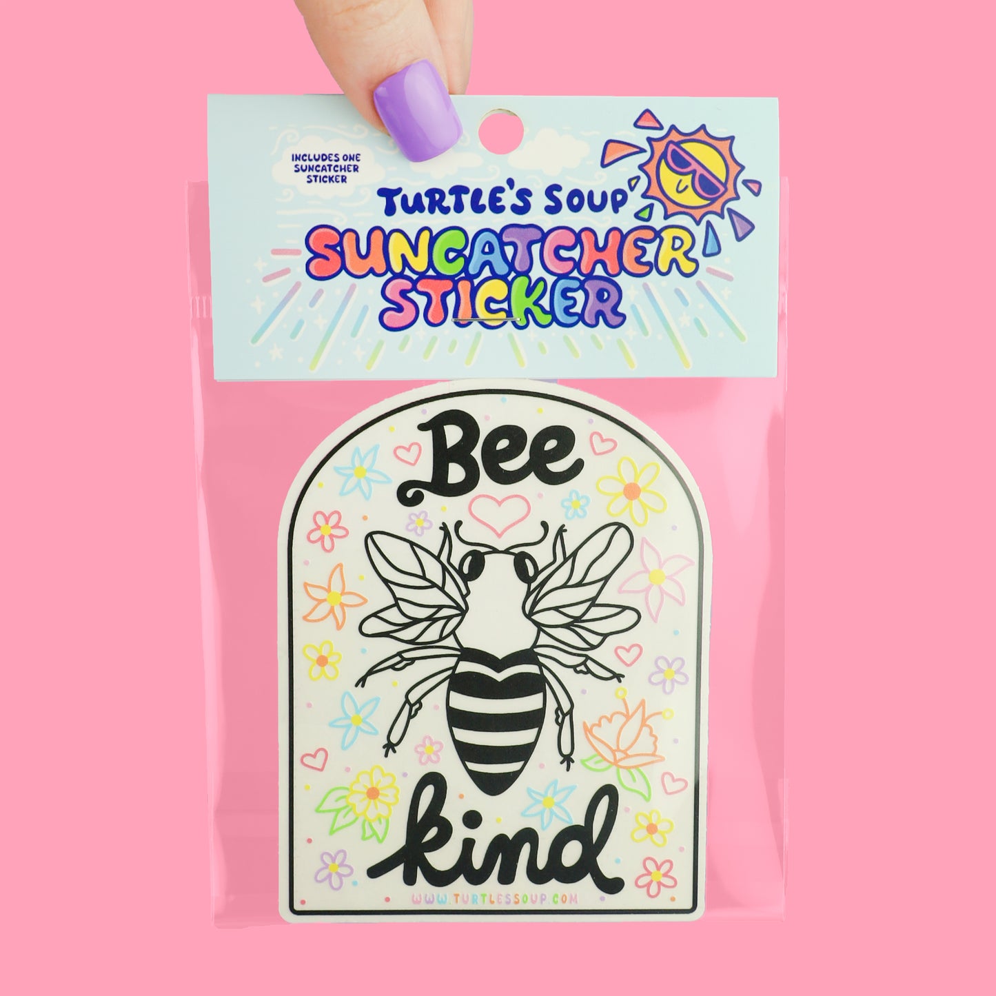 Bee Kind Suncatcher Sticker