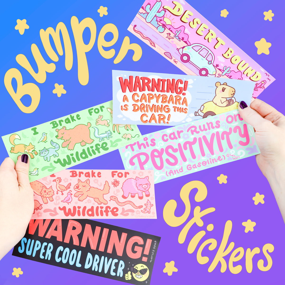 Warning! Capybara Driver Vinyl Bumper Sticker – Turtle's Soup