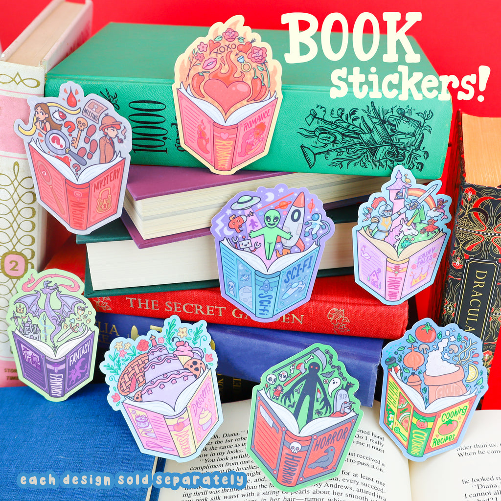 collection of book stickers sold separately