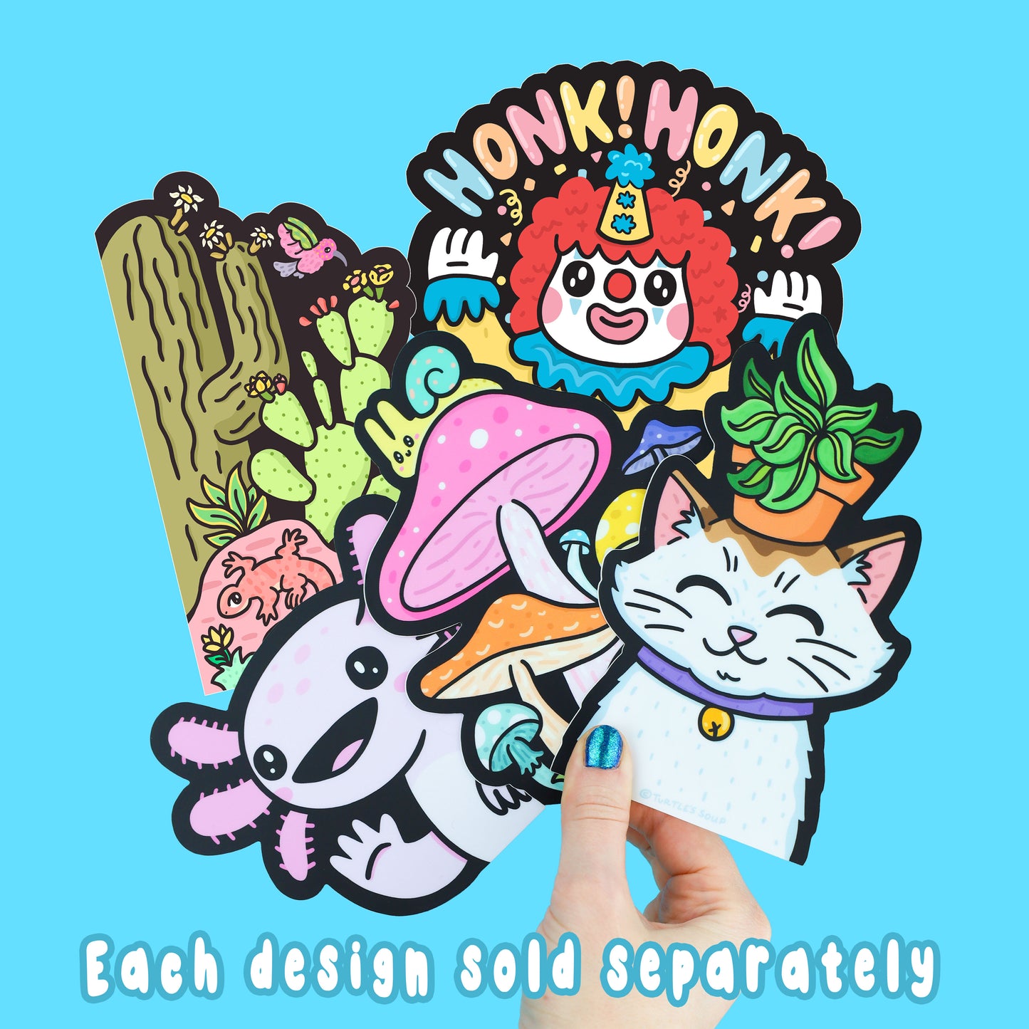 collection of our peek a boo stickers sold separately